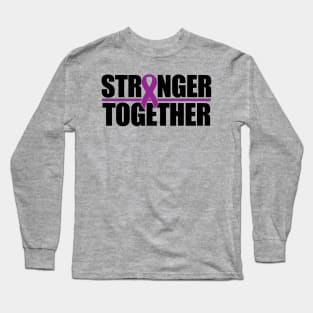 Stronger Together - Purple Ribbon Long Sleeve T-Shirt